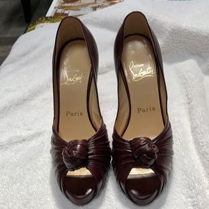 Louboutin platform open toe pump